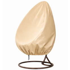 Pokrowiec na fotel wiszący huśtawkę ogrodową osłona na kokon kosz wodoodporna beżowa
