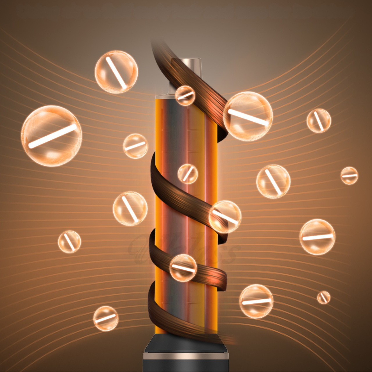 Suszarko lokówka do włosów szczotka prostująca zestaw 5W1 LivoStyler czarna - obrazek 10