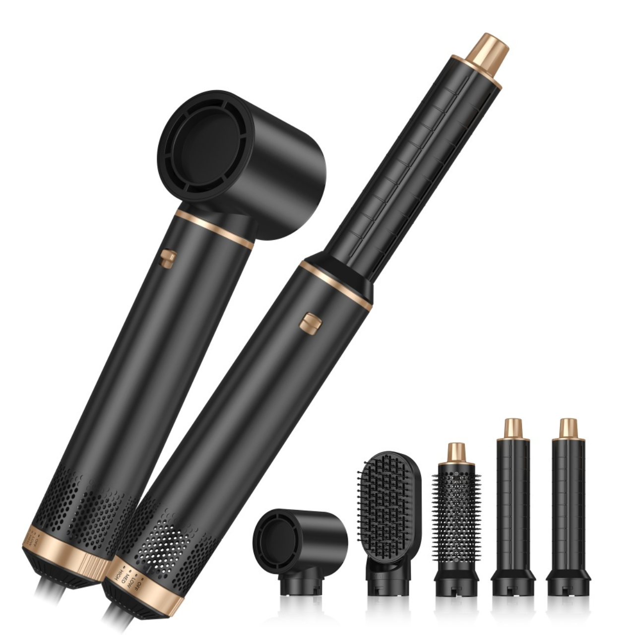 Suszarko lokówka do włosów szczotka prostująca zestaw 5W1 LivoStyler czarna - obrazek 17