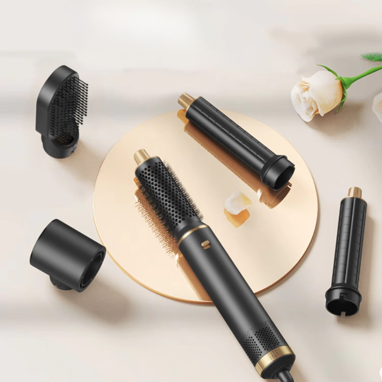 Suszarko lokówka do włosów szczotka prostująca zestaw 5W1 LivoStyler czarna - obrazek 12