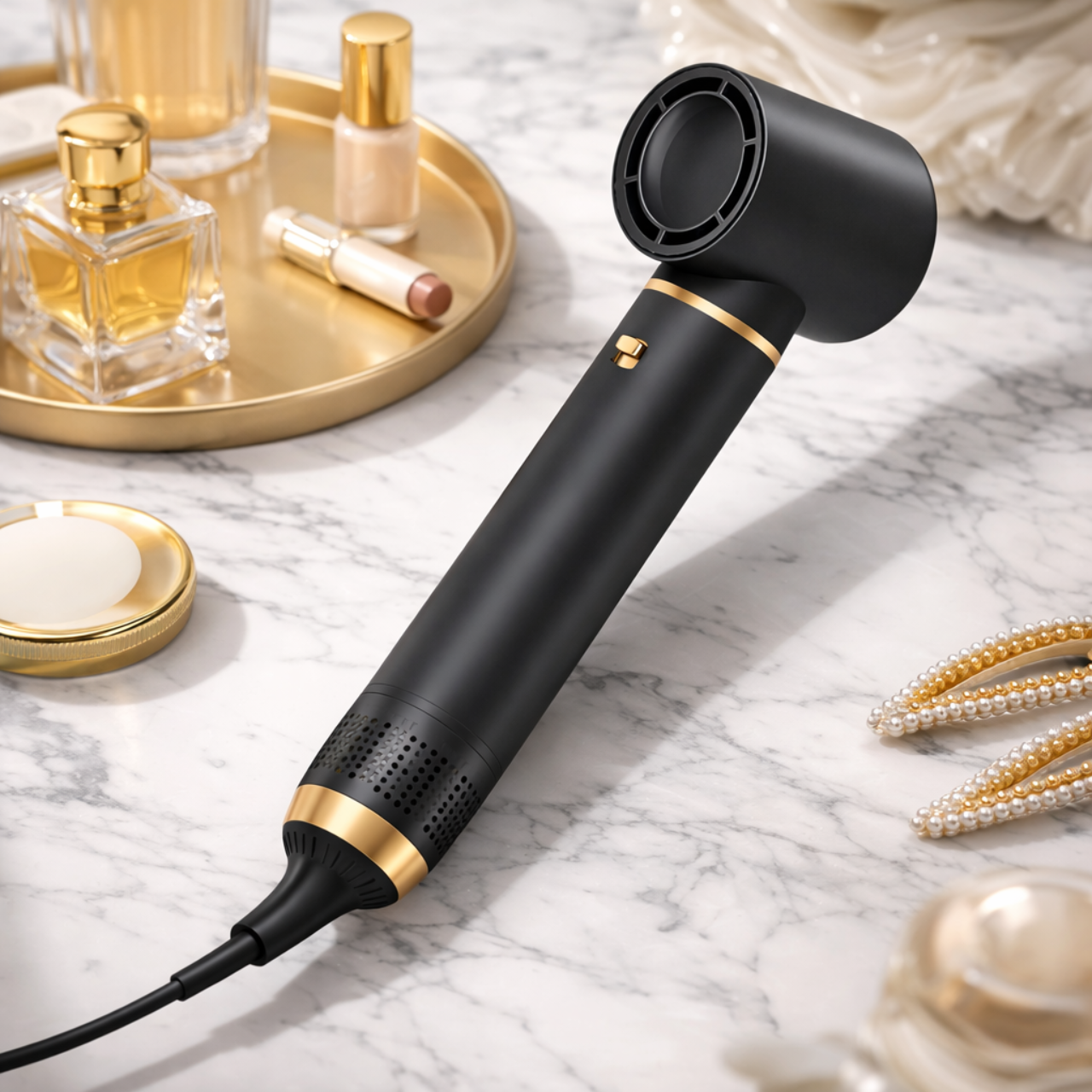 Suszarko lokówka do włosów szczotka prostująca zestaw 5W1 LivoStyler czarna - obrazek 4