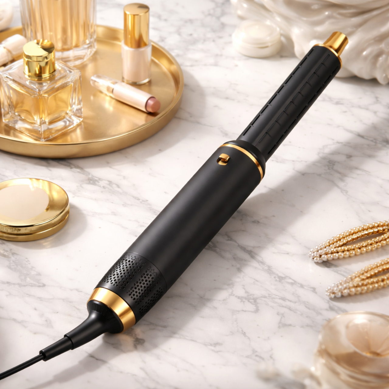 Suszarko lokówka do włosów szczotka prostująca zestaw 5W1 LivoStyler czarna - obrazek 5