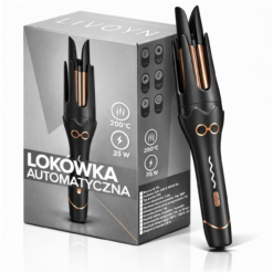 Lokówka automatyczna do włosów ceramiczna obrotowa 360°C LivoCurl czarna