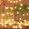 LAMPKI ŚWIĄTECZNE CHOINKOWE BOŻE NARODZENIE 10LED 1,6M NA BATERIE KULKI