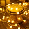 LAMPKI ŚWIĄTECZNE CHOINKOWE BOŻE NARODZENIE 10LED 1,6M NA BATERIE KULKI