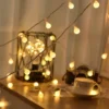 LAMPKI ŚWIĄTECZNE CHOINKOWE BOŻE NARODZENIE 10LED 1,6M NA BATERIE KULKI