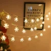 LAMPKI ŚWIĄTECZNE CHOINKOWE BOŻE NARODZENIE 10LED 1,6M NA BATERIE ŚNIEŻYNKI