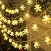 LAMPKI ŚWIĄTECZNE CHOINKOWE BOŻE NARODZENIE 10LED 1,6M NA BATERIE ŚNIEŻYNKI