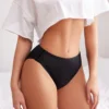 MAJTKI MENSTRUACYJNE CHŁONNE WIELORAZOWE ODPINANE 4 WARSTWOWE CZARNE XL