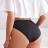 MAJTKI MENSTRUACYJNE CHŁONNE WIELORAZOWE ODPINANE 4 WARSTWOWE CZARNE XL