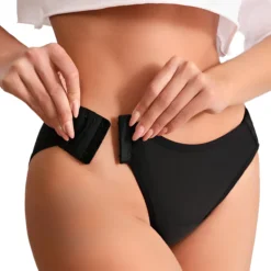 MAJTKI MENSTRUACYJNE CHŁONNE WIELORAZOWE ODPINANE 4 WARSTWOWE CZARNE XXL