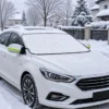 Mata antyszronowa osłona na przednią szybę samochodu lusterka limonkowe odblaski