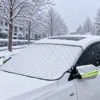 Mata antyszronowa osłona na przednią szybę samochodu lusterka limonkowe odblaski