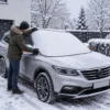 Mata antyszronowa osłona na przednią szybę samochodu lusterka pomarańczowe odblaski